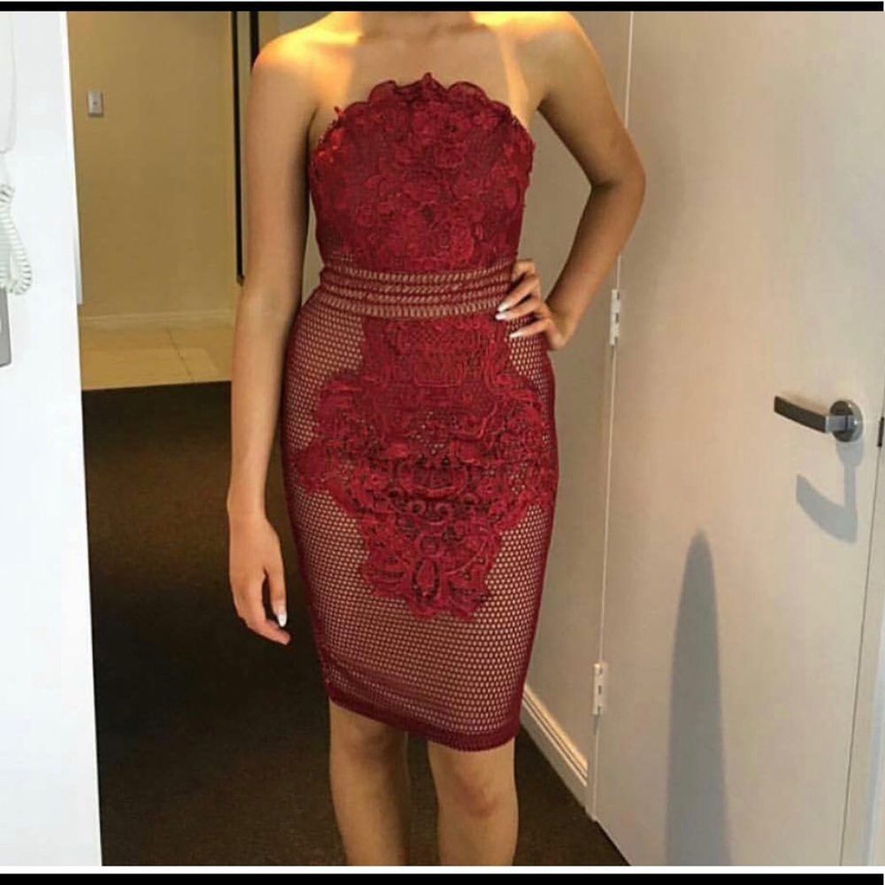 Burgundy dress